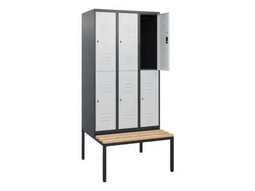 Dubbeldekse dekenkist,HxBxD 1950x900x815mm,3x2vak.,vak B 300mm