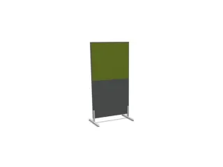 scheidingswand,HxB 1545x800mm,MS-donkergrijs,BN7048-groen - 2