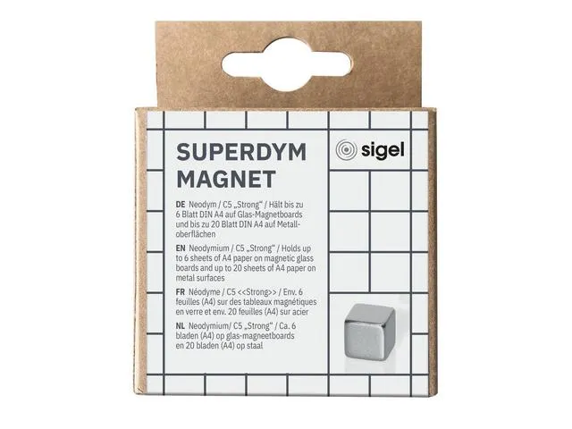 Magneten Be!board 8 stuks vierkant 10x10x10mm Zilver