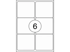 Etiket Rillstab 99.1x93.1mm Wit