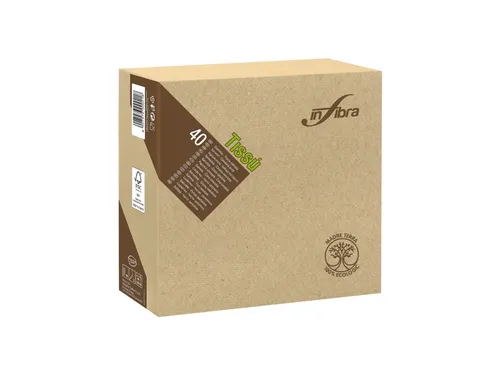 Servet 38x38cm 1/4Vouw Infibra Madre Terra P-to-P 2-Laags 1440st Beige