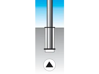 Trottoirpaal 900mmØ102mm Halve Kogel-kap Uitneembaar/Afsluitbaar - 2