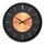 Wandklok NeXtime Retro II 25cm zwart/koper metaal