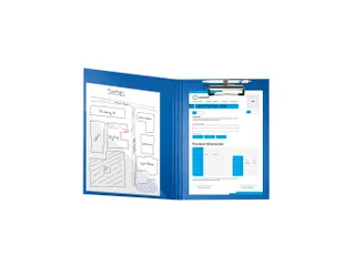 Klemplaat/klep gecoa t papier A4 blauw - 1