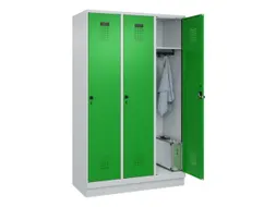 locker,HxBxD 1950x1200x500mm,3vak,vak B 400mm,draaigrendel,sokkel