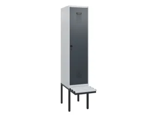 locker met bank,HxBxD 1950x400x815mm,1vak,vak B 400mm,draaigrendel - 2