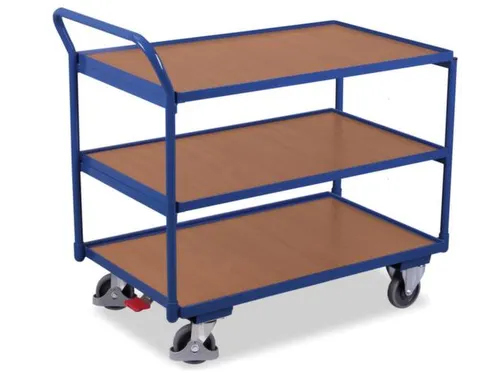 Tafelwagen 250kg 1000x600mm 3 Etages Staande Beugel Houten Plaat