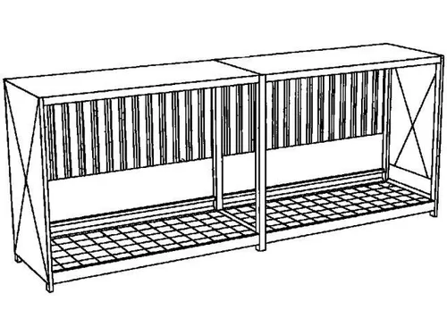 stellingcontainer v. gevaarlijke stoffen,max. 6xIBC,staand