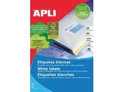 Apli Afneembare Witte Etiketten 25.4x10mm