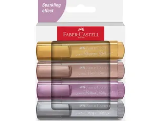 Markeerstift Faber-Castell 46 metallic 4stuks goud, zilver, roze, ruby - 1