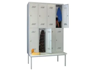 banklocker,dubbeldeks,HxBxD 2150x1200x800mm,RAL7035,front RAL5010 - 2