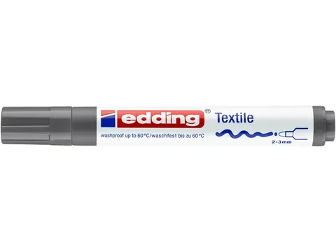 Textielmarker edding 4500 rond 2-3mm grijs