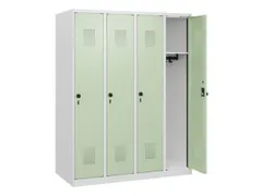 schoollocker,HxBxD 1530x1200x500mm,4vak,vak B 300mm,draaigrendel