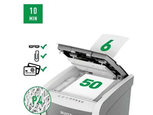 Papiervernietiger Leitz IQ Auto+ Small Office 50X P4 snippers 4x28mm