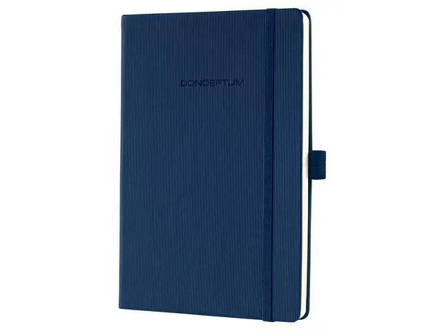 Notitieboek Conceptum Pure A5 donkerblauw gelinieerd hardcover. Genumm