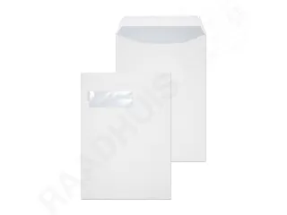Envelop Raadhuis 220x312 Ea4 Venster Links Akte Speedy Grip Wit 120gr - 1