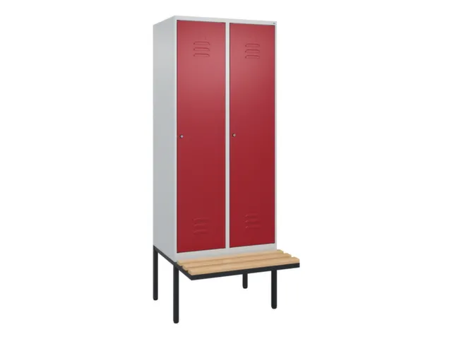 locker met bank,HxBxD 2120x800x815mm,2vak,vak B 400mm,cil.-slot