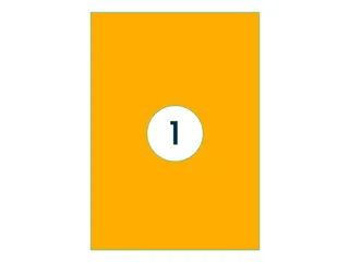 Etiket 210x297mm Fluor Oranje 100 Vel - 2