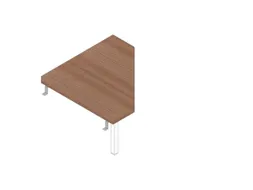 koppelelement voor bureau,90 °,HxBxD 680-760x840x840mm,v. 4voeten
