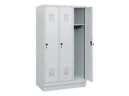 schoollocker,HxBxD 1630x900x500mm,3vak,vak B 300mm,draaigrendel,sokkel