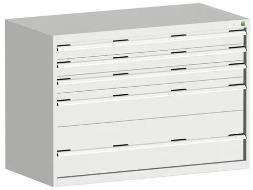 ladekast HxBxD 900x1300x750mm 5laden romp RAL7035 front RAL7035