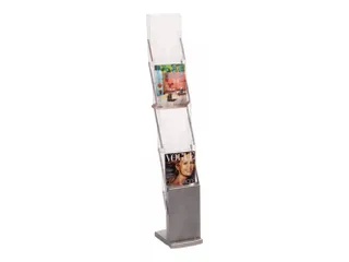 Brochurehouder Deluxe A4 Transparant opvouwbaar - 6