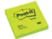 Memoblok 3M Post-it 654 76x76mm neon groen