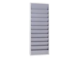 orderplanner,20vakken,HxBxD 1278x554x74mm,plank(en) plaatstaal,grijs