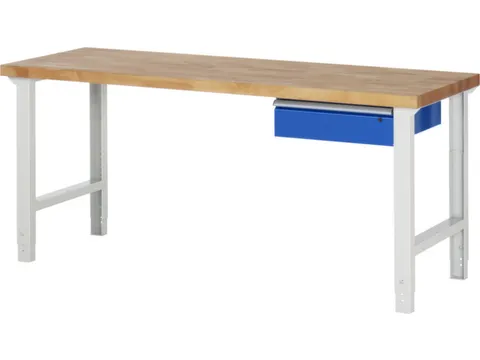 werkbank,HxBxD 790-1140x2000x700mm,beukblad,draagverm. 750kg,4voeten