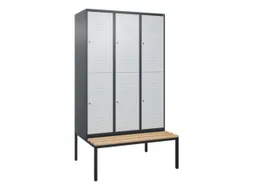 Dubbeldekse dekenkist,HxBxD 2120x1200x815mm,3x2vak.,vak B 400mm