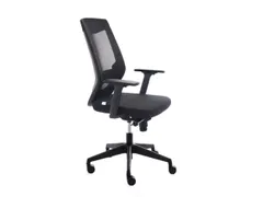 Bureaustoel,Synchroonmech.,M. Armleuningen,Zitting Schuimstof Zwart