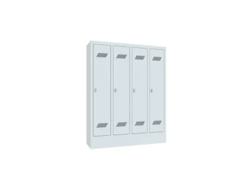 lockerkast v. kinderen,HxBxD 1300x1030x300mm,RAL7035,front RAL6011