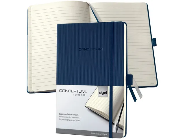Carnet de note Sigel Conceptum Pure hardcover A5 bleu foncé ligné