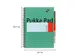 Projectboek Pukka Metallic A4 lijn 5-tabs 200 pagina's 80gr groen