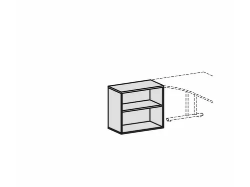 kantoorstelling,HxBxD 720x800x430mm,1xhouten vloer,decor romp wit