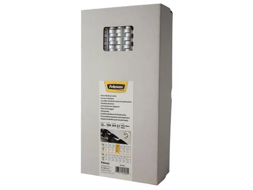 Bindrug Fellowes 12mm 21-rings A4 wit 100stuks