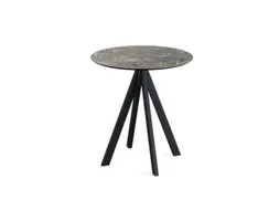 bistrotafel,HxØ 730x700mm,rond,4voeten zwart,blad HPL Galaxy Marble