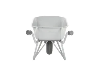 kruiwagen,80l,HxBxD 620x580x1460mm,staal,grijs,lucht-banden - 2