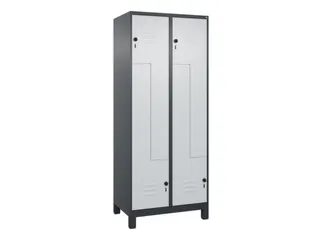Z-garderobekast,HxBxD 1950x800x500mm,vak B 200/400mm,draaigrendel - 1
