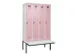 armoire vestiaire avec banc noir et blanc,HxlxP 2120x1200x815mm