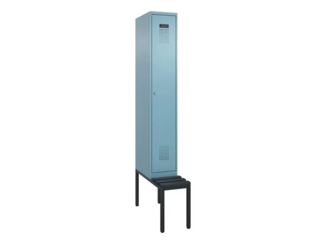 locker met bank,voor scheiding van kleding,HxBxD 2120x300x815mm,1vak