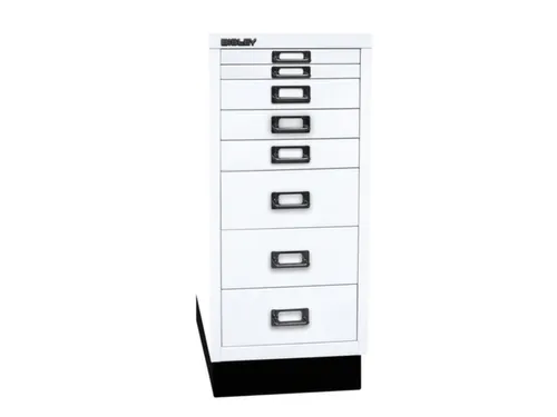 kantoor-ladekast HxBxD 670x279x380mm 8 laden romp verkeerswit staal