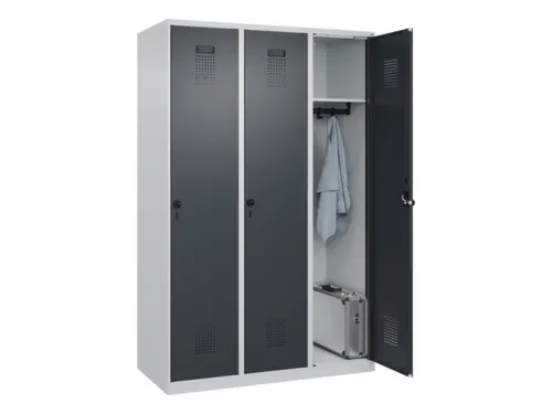 locker,HxBxD 1850x1200x500mm,3vak,vak B 400mm,draaigrendel