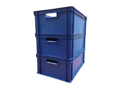 BST DetectaBox, stapelbare opbergbox 60x40x22cm blauw