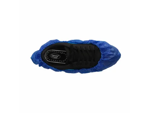 CPE schoenovertrek blauw 41x15cm 130mu 500 Stuks