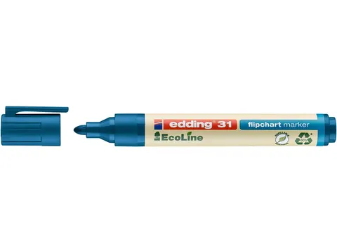 Viltstift edding 31 EcoLine voor flipover rond 1.5-3mm blauw