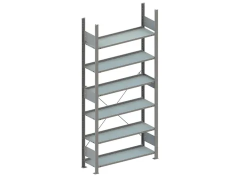 Inhaakstelling Basis 2200x1000x300mm 6legborden Vaklast 80kg
