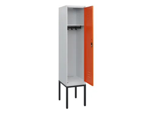 locker,HxBxD 1950x400x500mm,1vak,vak B 400mm,cil.-slot,voetonderstel