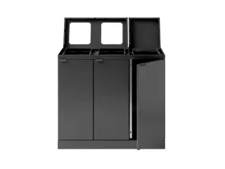 Bica Basic 887 Afvalscheidingsunit 3x45 liter Antraciet - 3