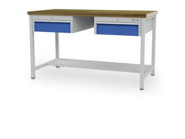 werkbank,HxBxD 860x2000x750mm,onderstel RAL5013,fronten RAL5012